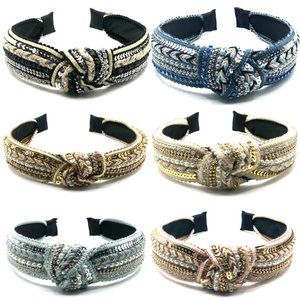 3PCS Beaded Headband Women